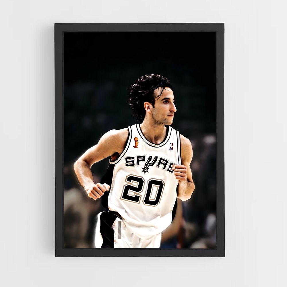 Poster L'Esprit de Manu – affiche Basketball (vue 2)
